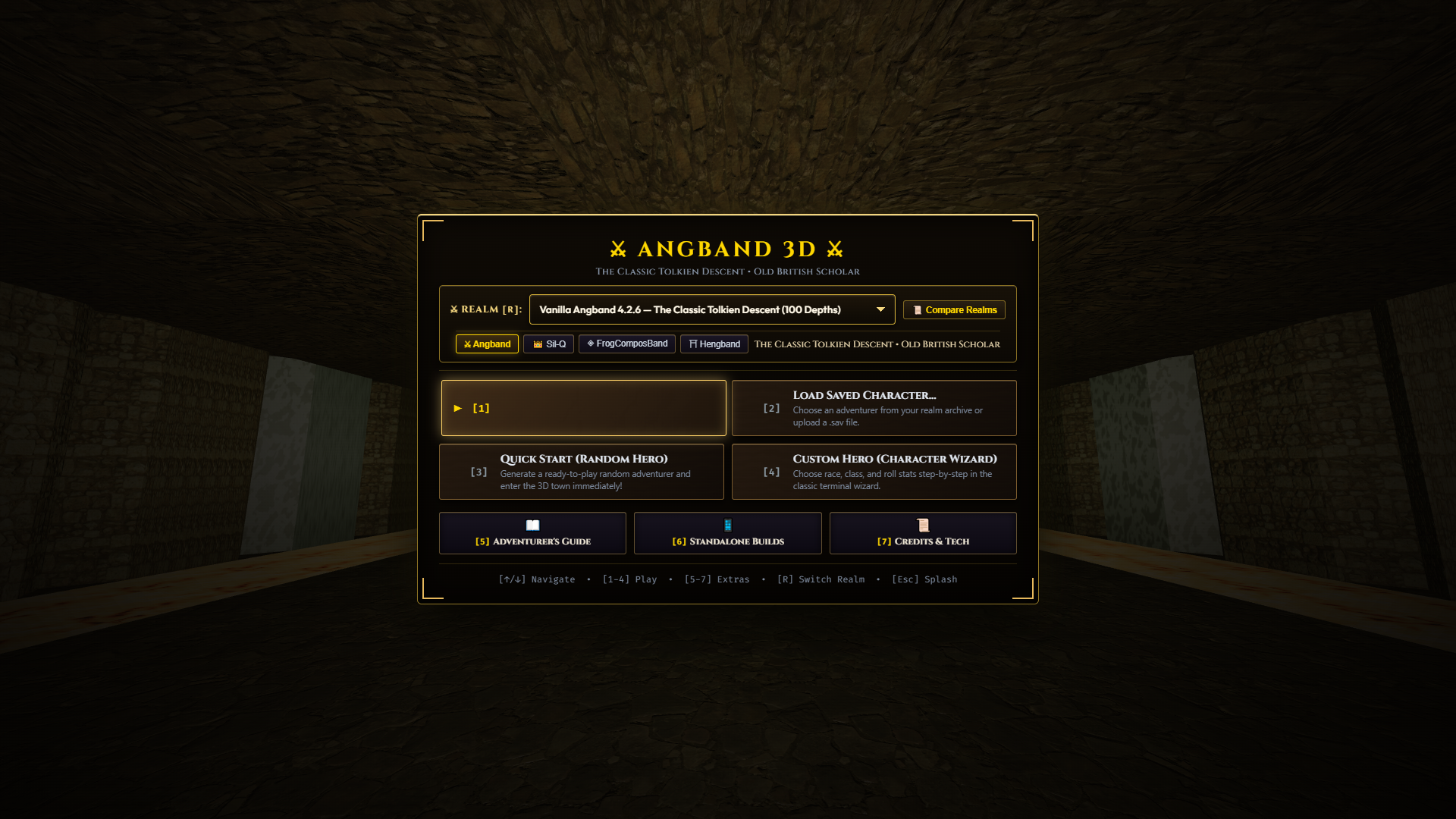Main menu switcher for Vanilla Angband, Sil-Q, FrogComposBand, and Hengband